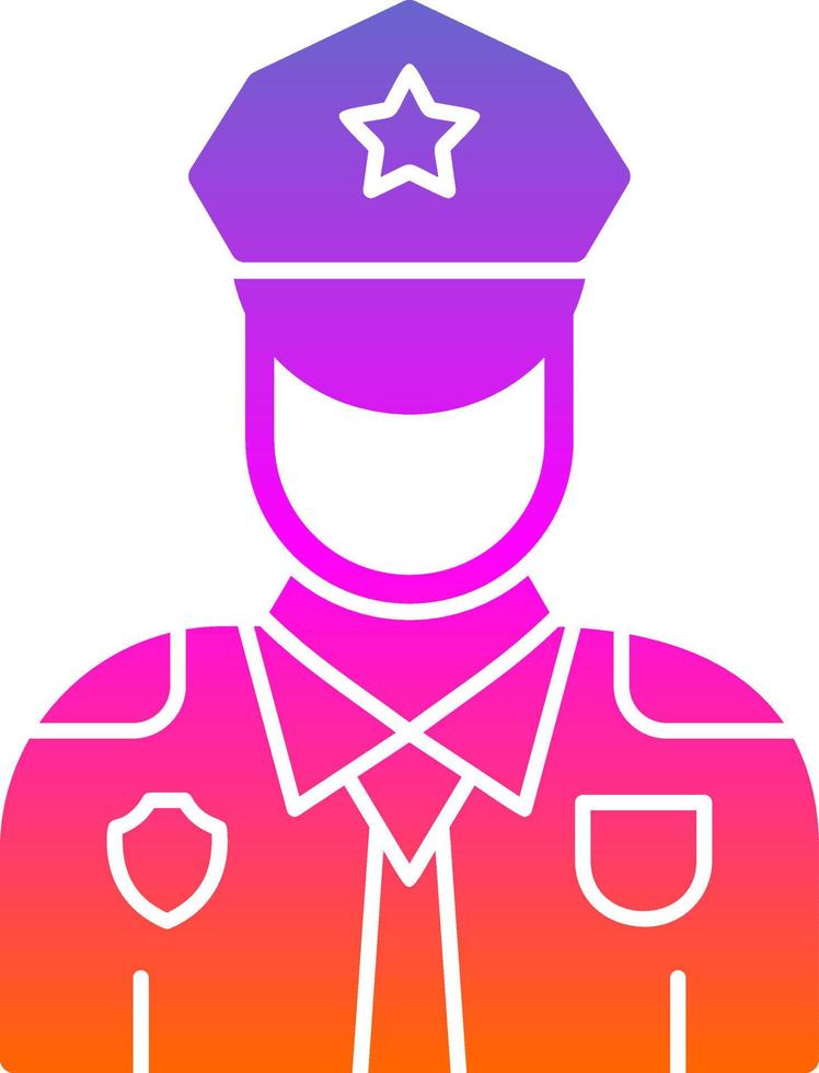 diseño de icono de vector de oficial de policía