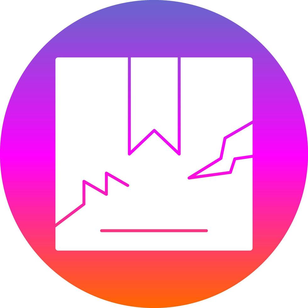 diseño de icono de vector de caja de daños