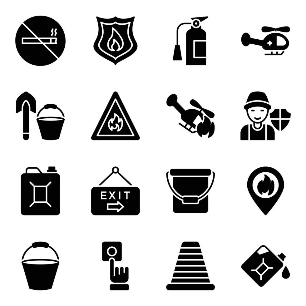 Wildfire Glyph Vector Icons