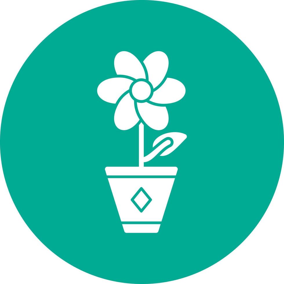 Flower Pot Vector Icon Design