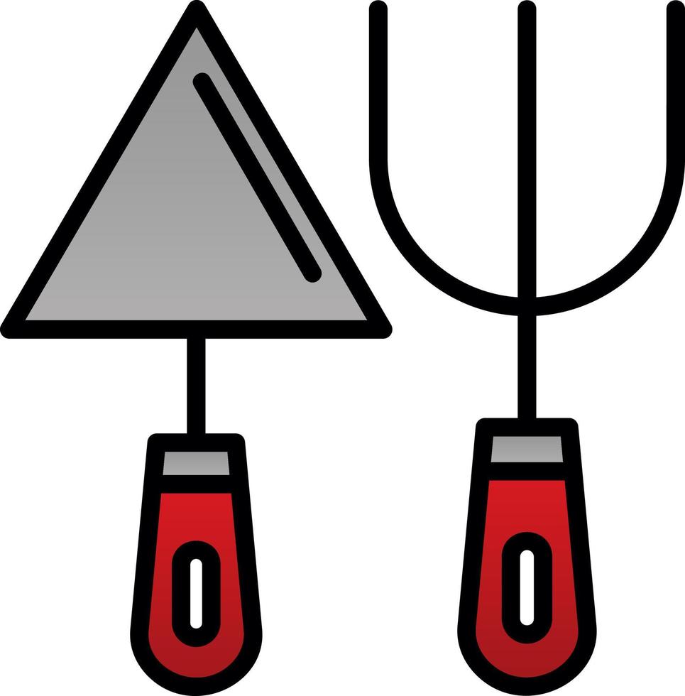 Fork And Trowel Vector Icon Design