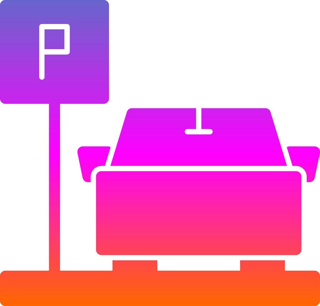 Parking Area Vector Icon Design