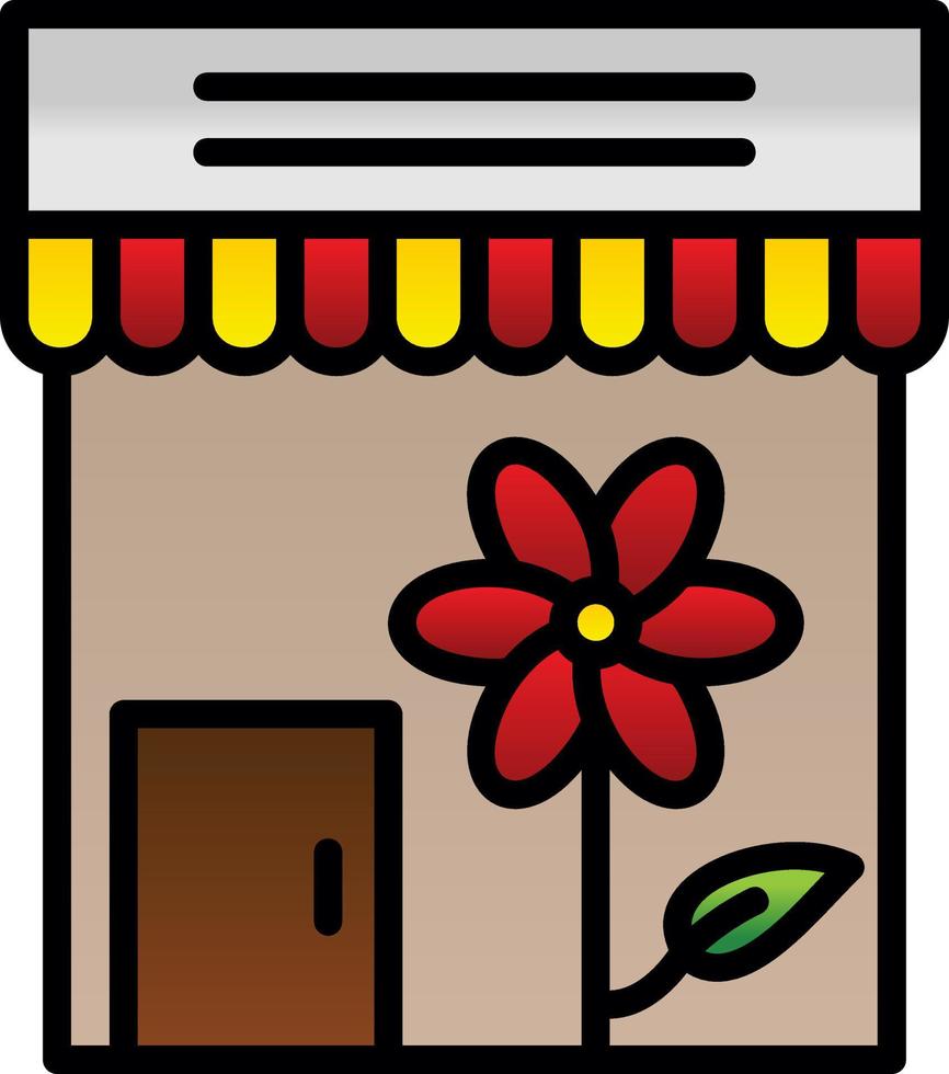 diseño de icono de vector de tienda de flores