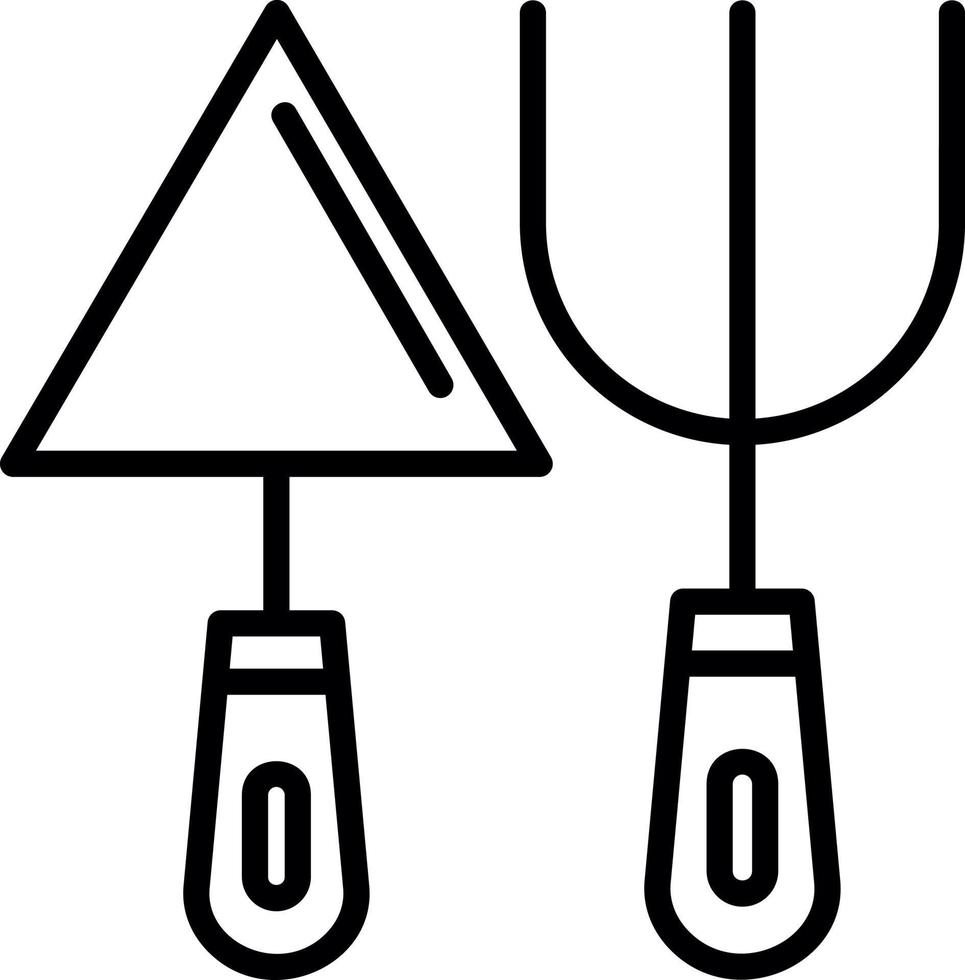 Fork And Trowel Vector Icon Design