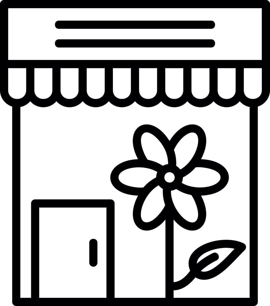 diseño de icono de vector de tienda de flores