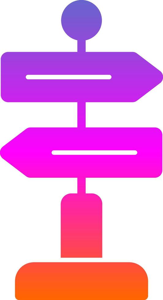 Directional Sign Vector Icon Design
