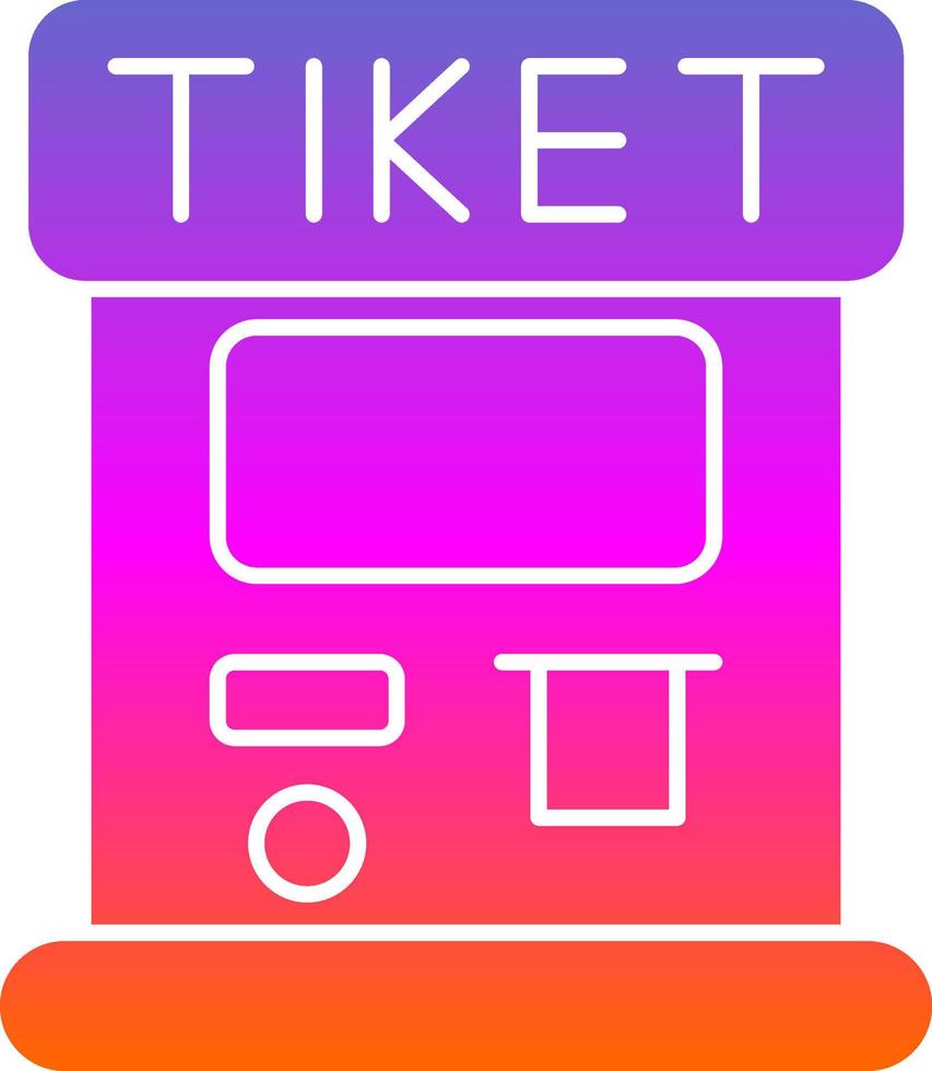 Ticket Machine Vector Icon Design