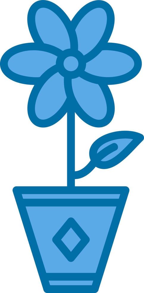 Flower Pot Vector Icon Design