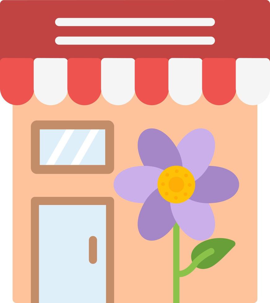 diseño de icono de vector de tienda de flores