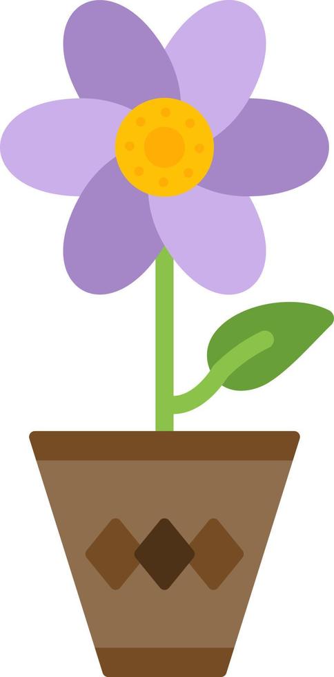 Flower Pot Vector Icon Design