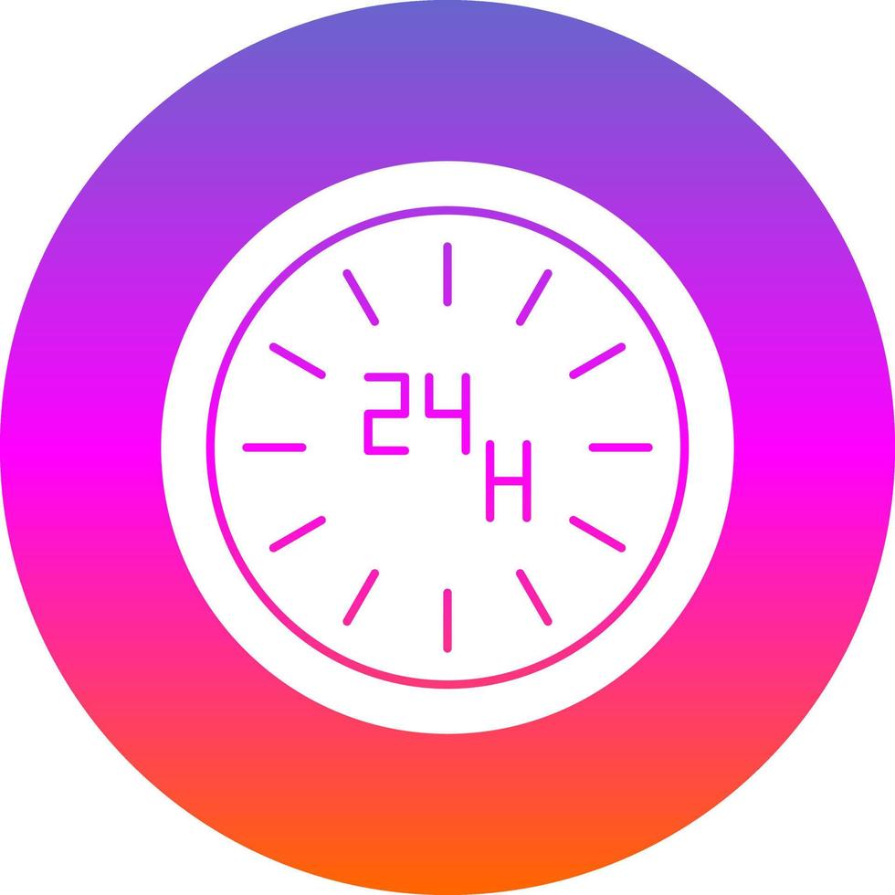 24 Hours Vector Icon Design