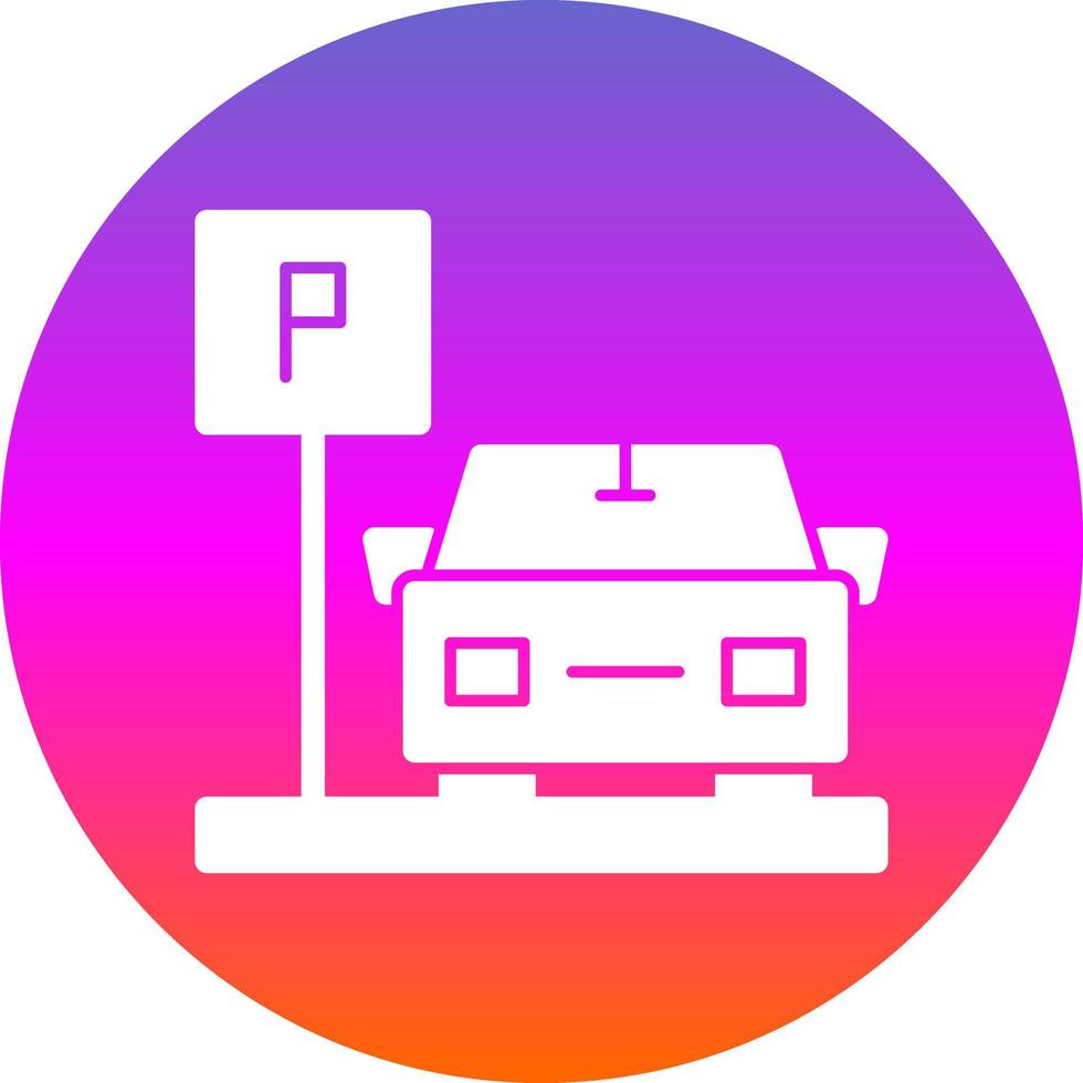 Parking Area Vector Icon Design