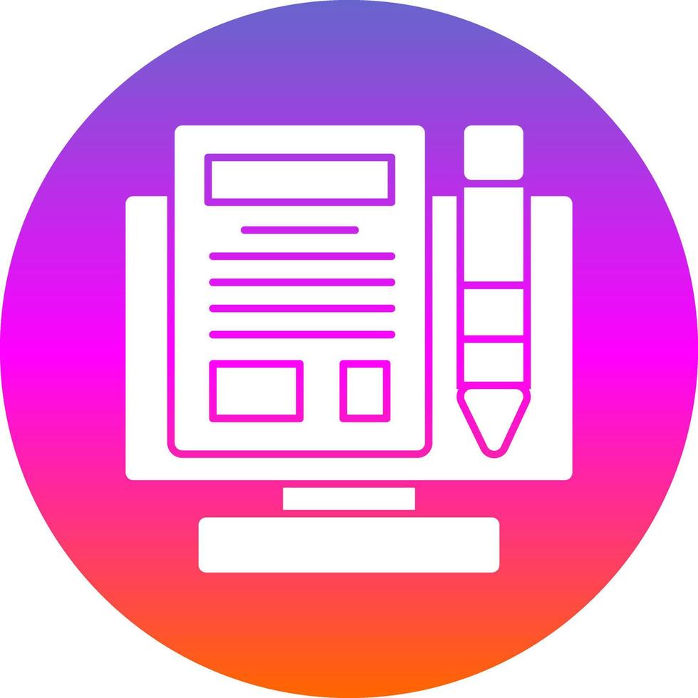 Making Blog Vector Icon Design