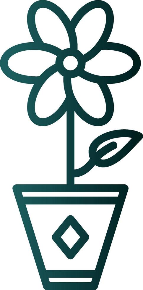 Flower Pot Vector Icon Design