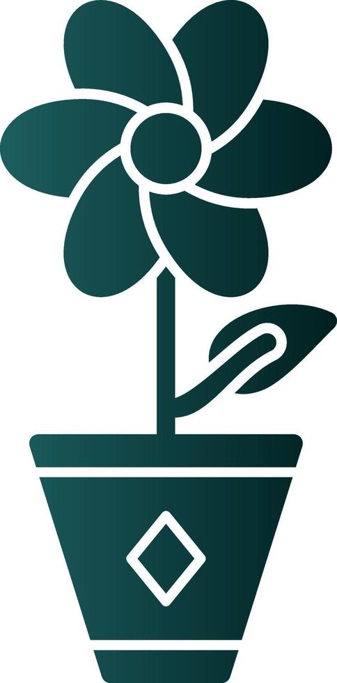 Flower Pot Vector Icon Design