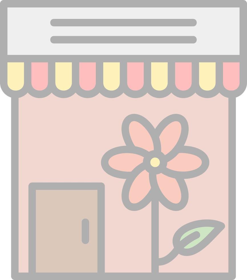Flower Shop Vector Icon Design