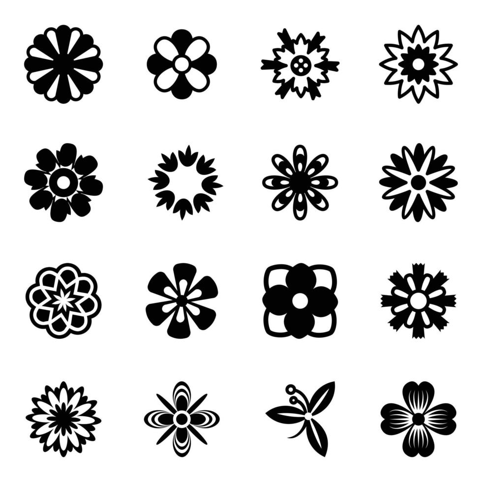 Pack of Decorative Flower Designs Vectors