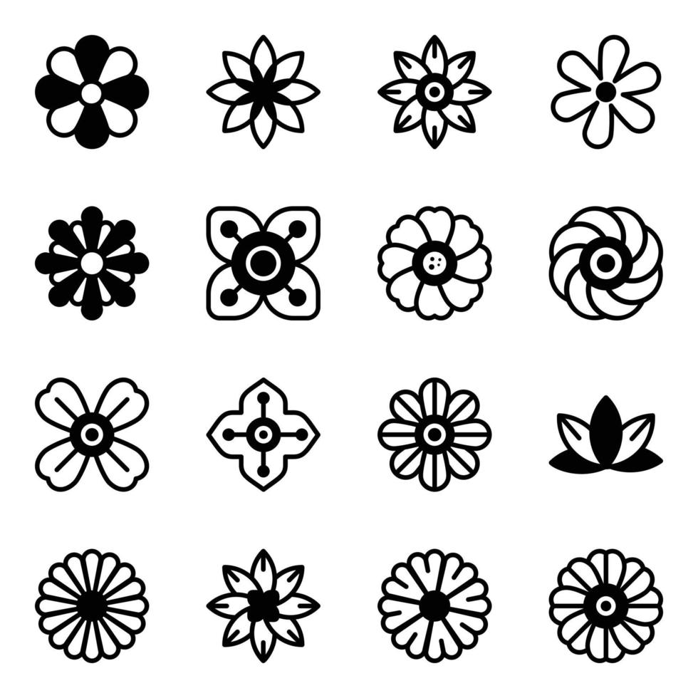 Pack of Decorative Flower Vectors