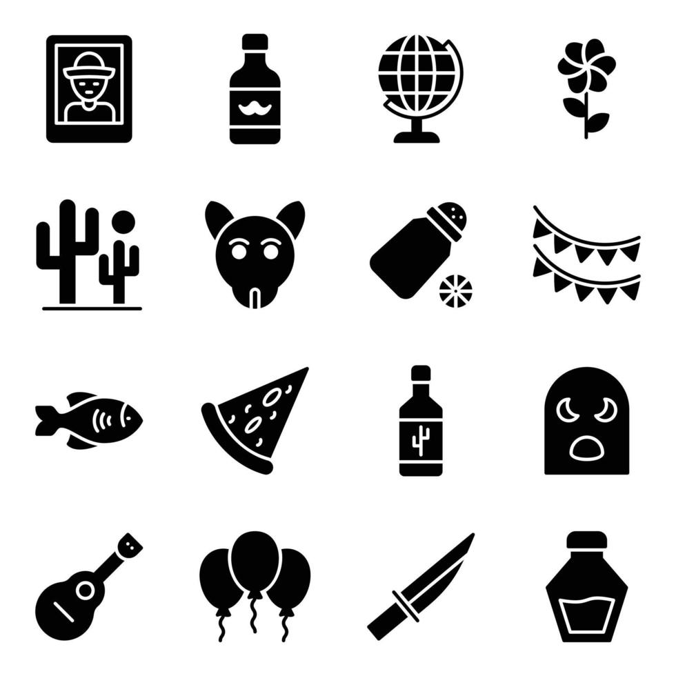 Pack of Mexico Icons vector