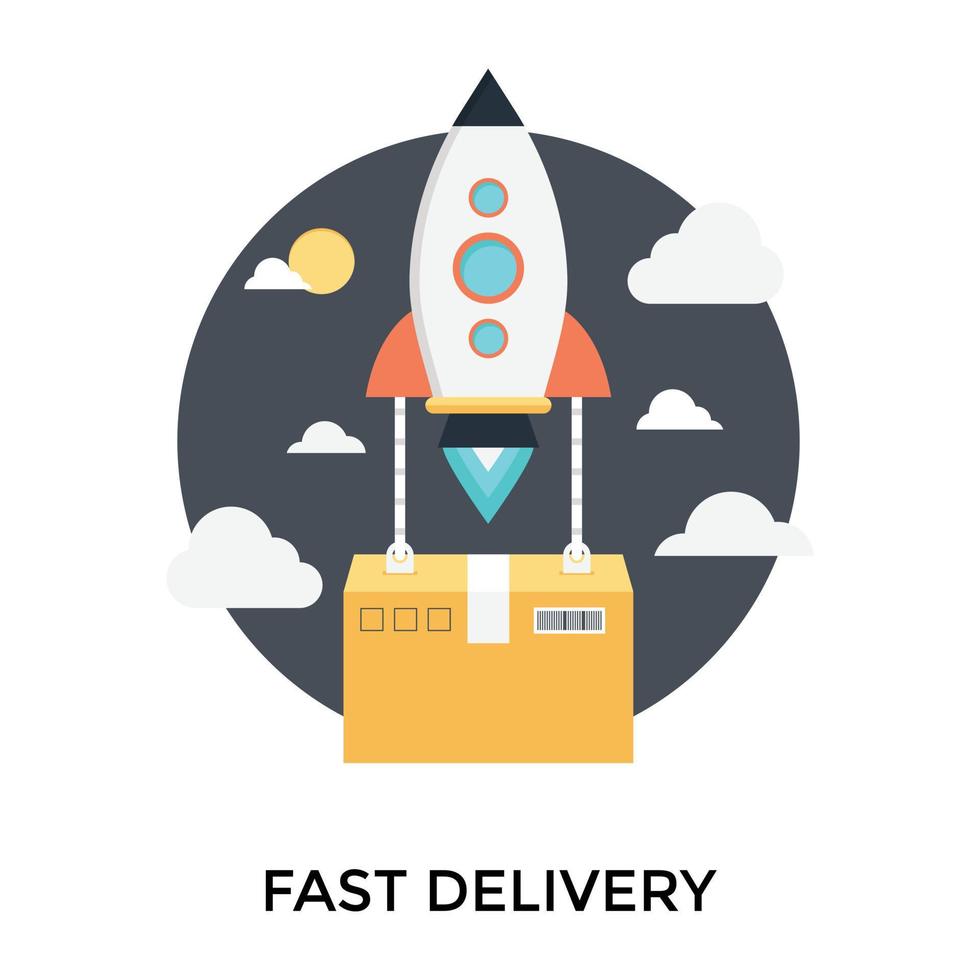 Trendy Fast Delivery vector