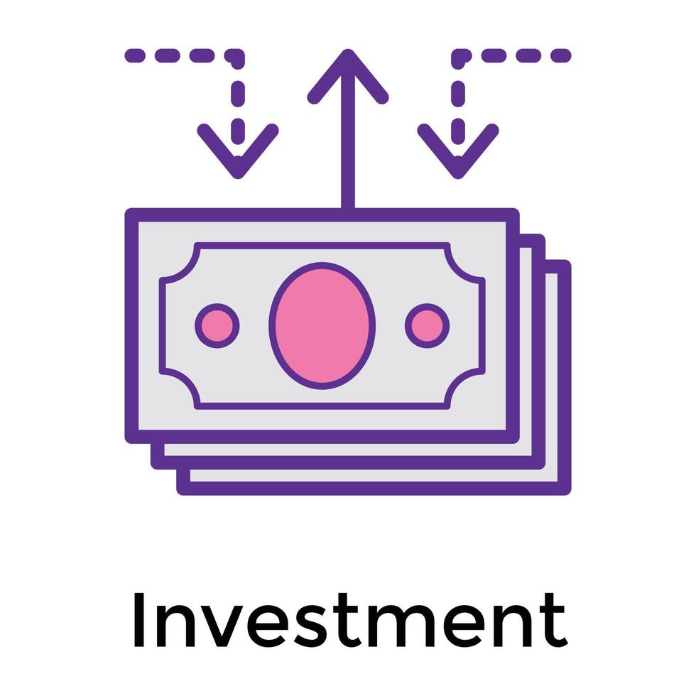 Trendy Investment Concepts vector
