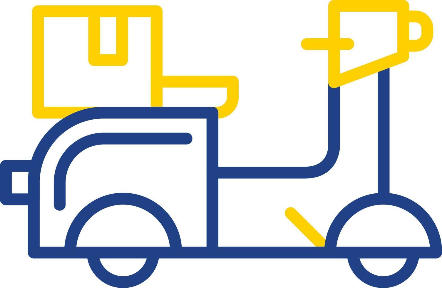 Delivery Bike Vector Icon Design