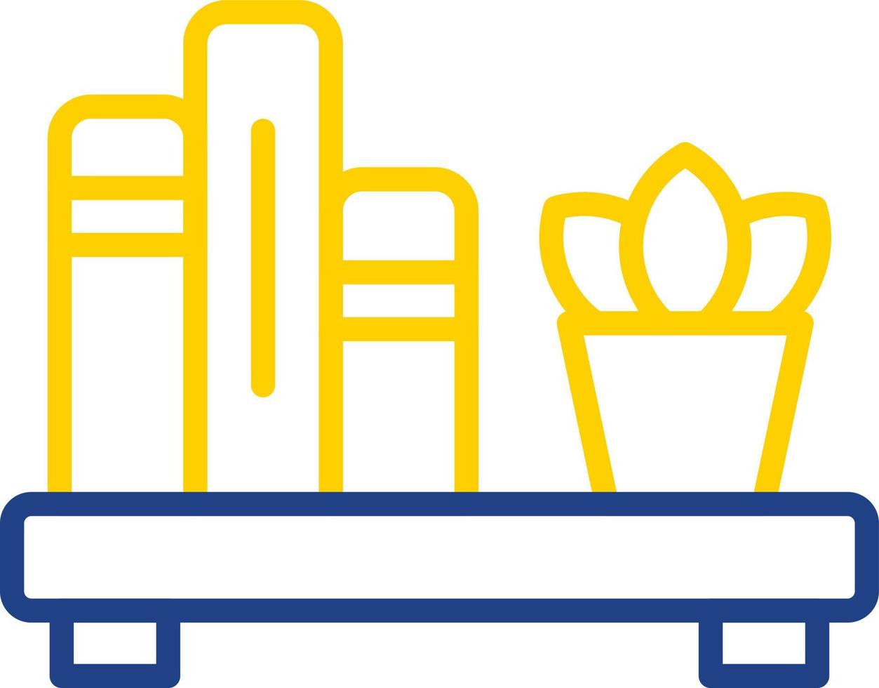 Book Shelf Vector Icon Design