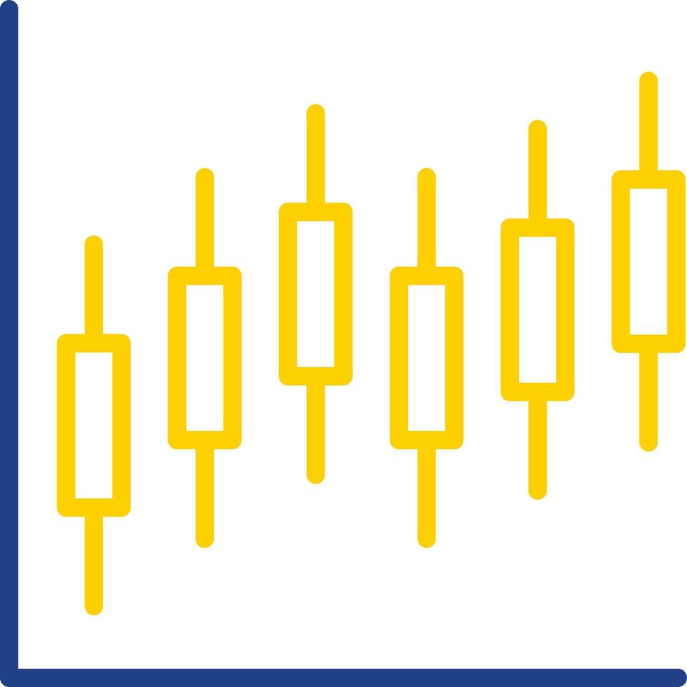 Candlestick Chart Vector Icon Design
