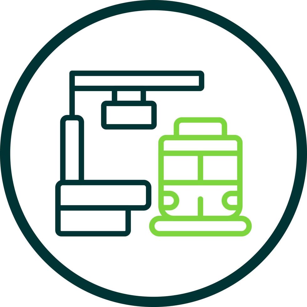 Train Platform Vector Icon Design