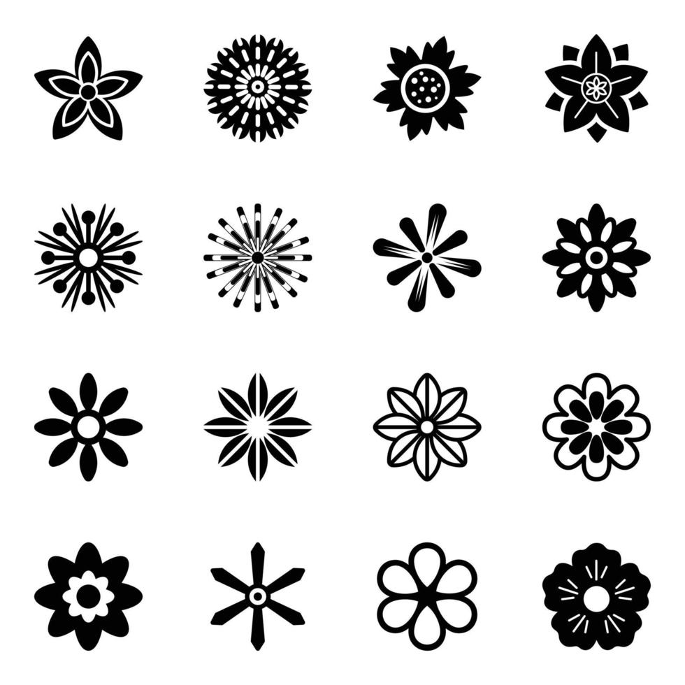 Pack of Variety of Flower Vectors 16439599 Vector Art at Vecteezy