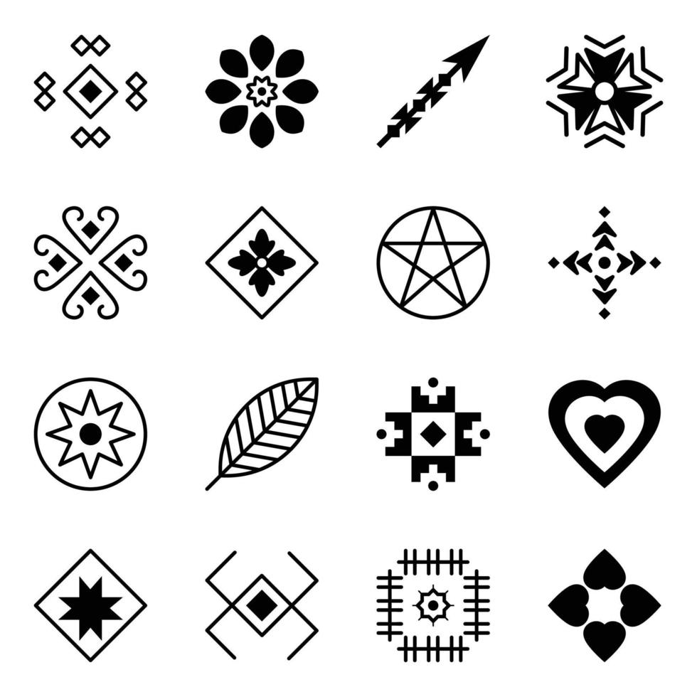 Pack Of Tribal and Floral Patterns Collection vector