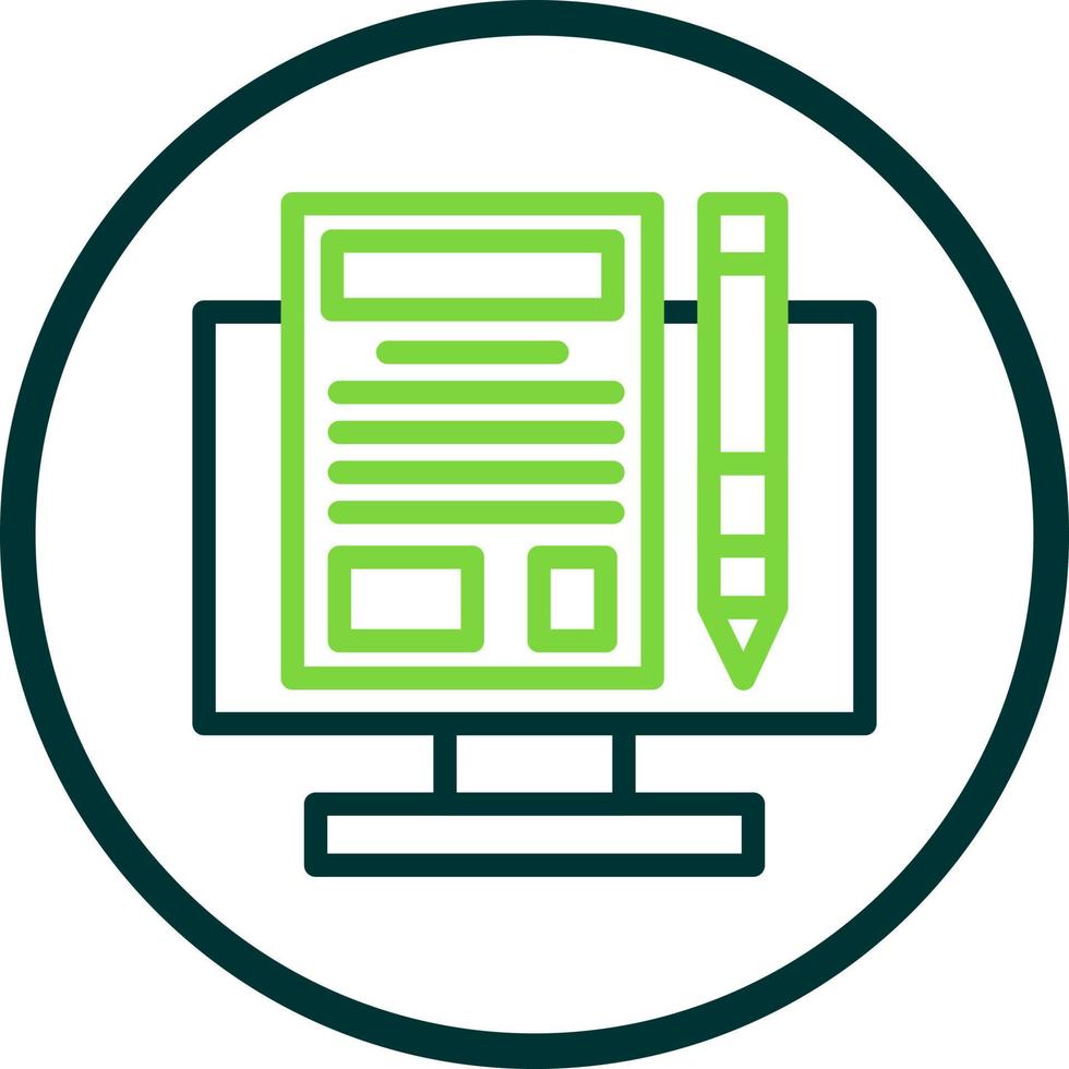 Making Blog Vector Icon Design