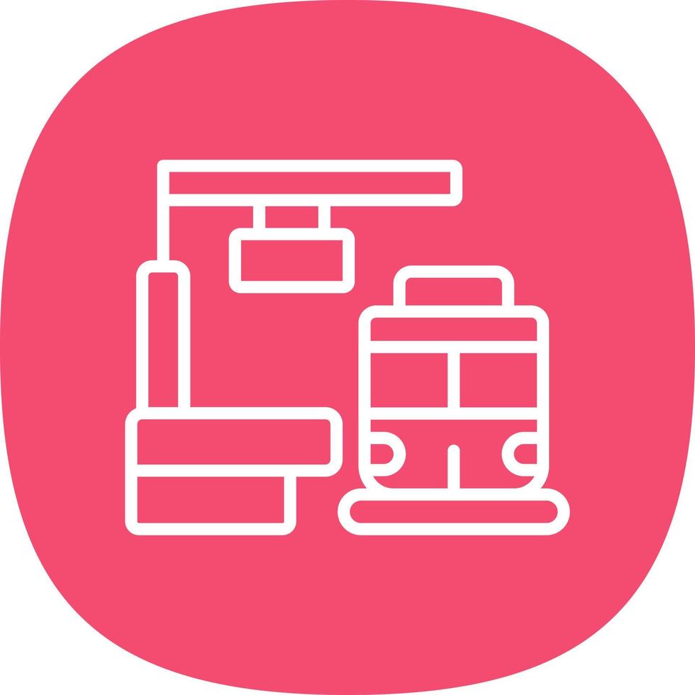 Train Platform Vector Icon Design