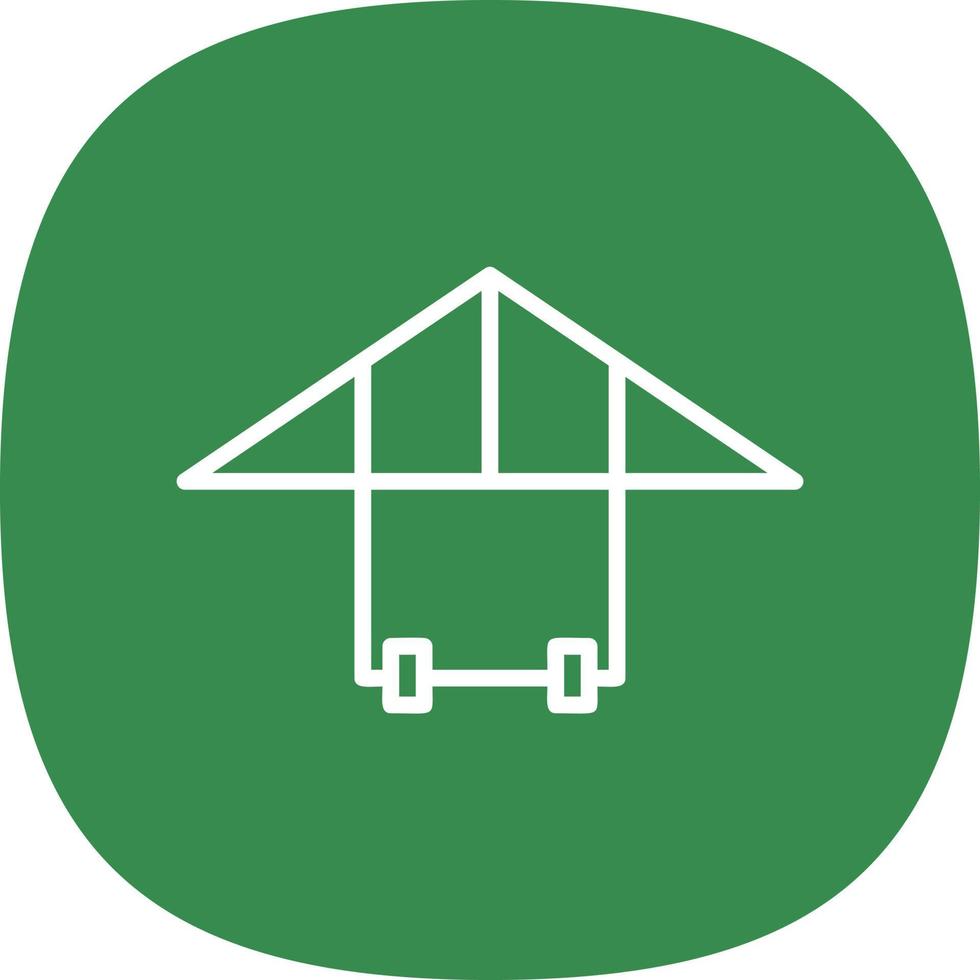 Hang Gliding Vector Icon Design