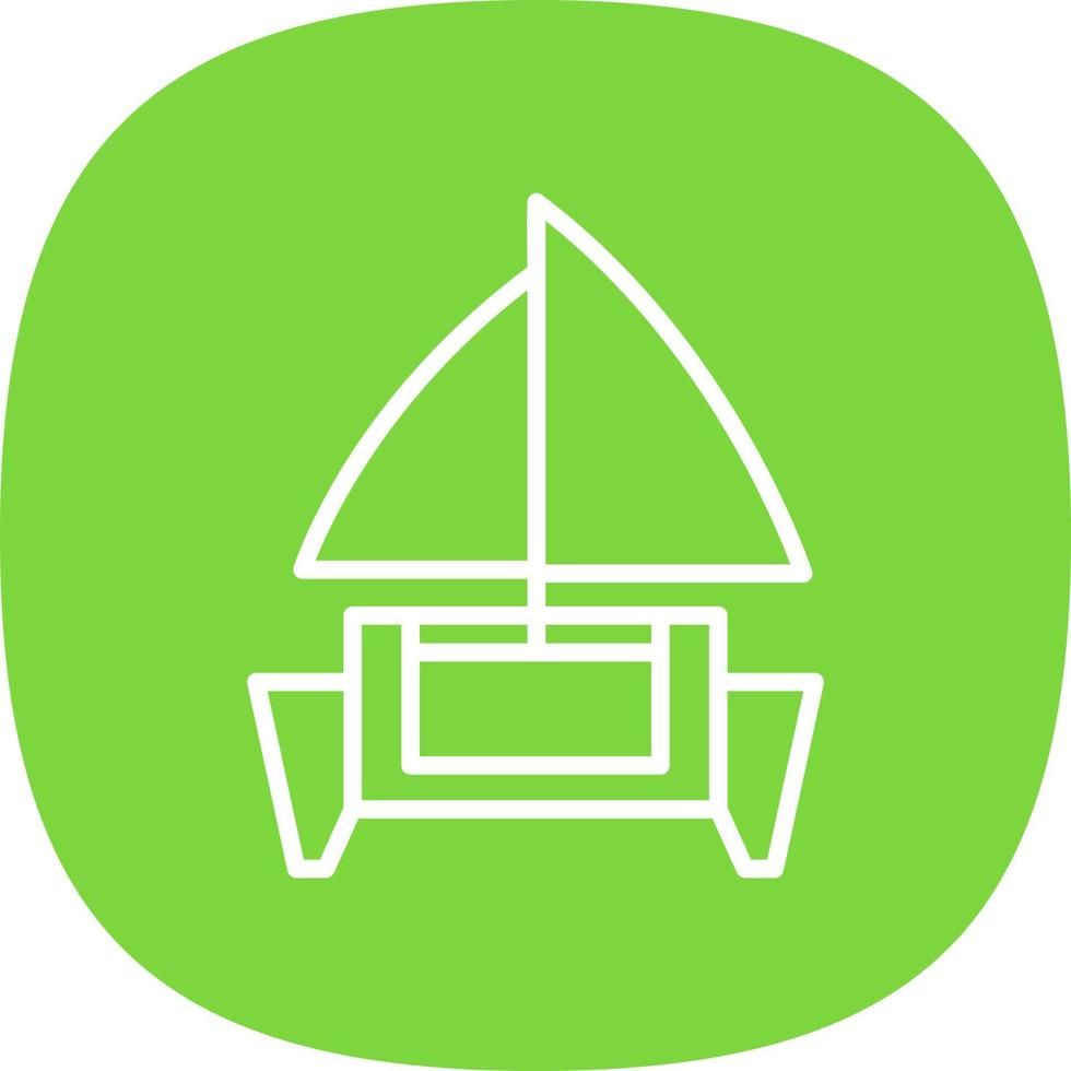 Catamaran Vector Icon Design