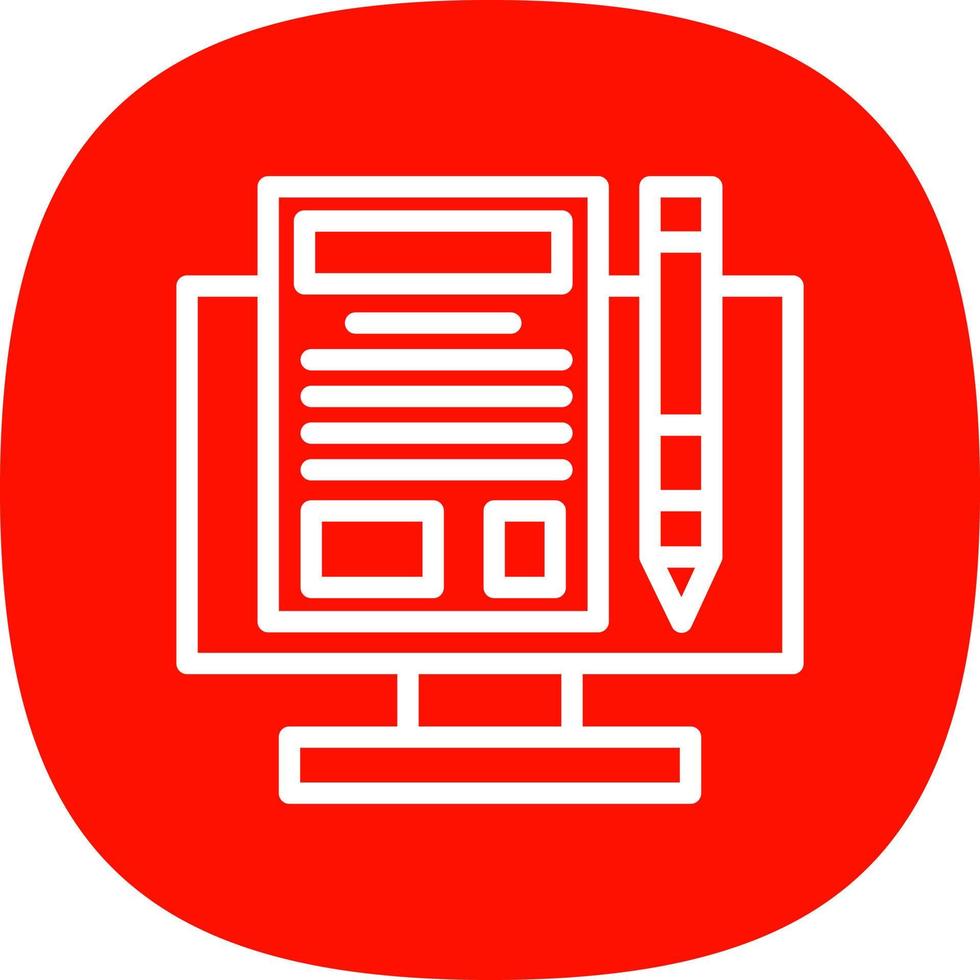 Making Blog Vector Icon Design