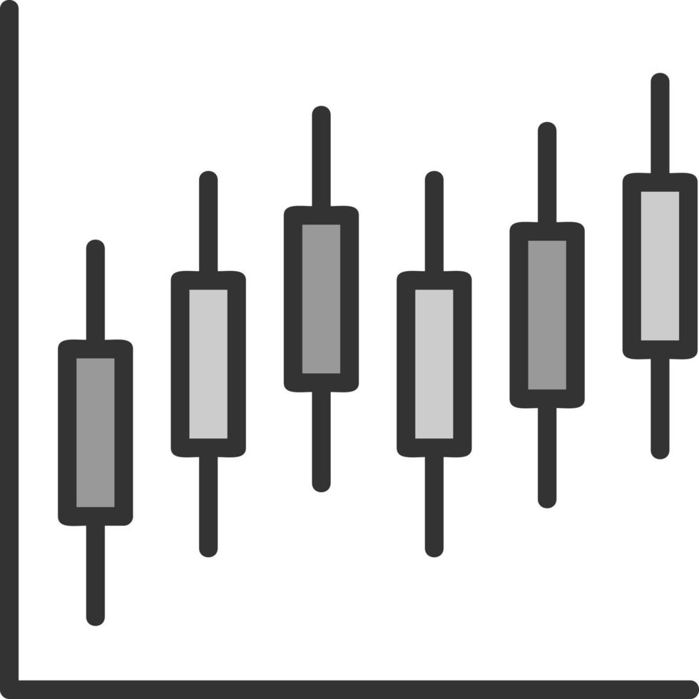 Candlestick Chart Vector Icon Design