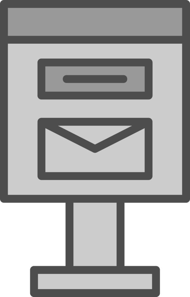 Postbox Vector Icon Design