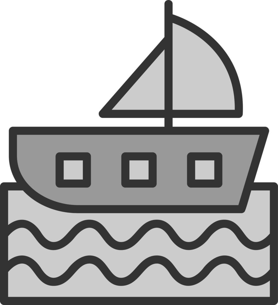 Sailing Boat Vector Icon Design