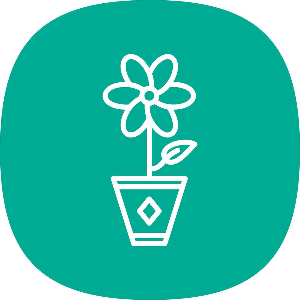 Flower Pot Vector Icon Design