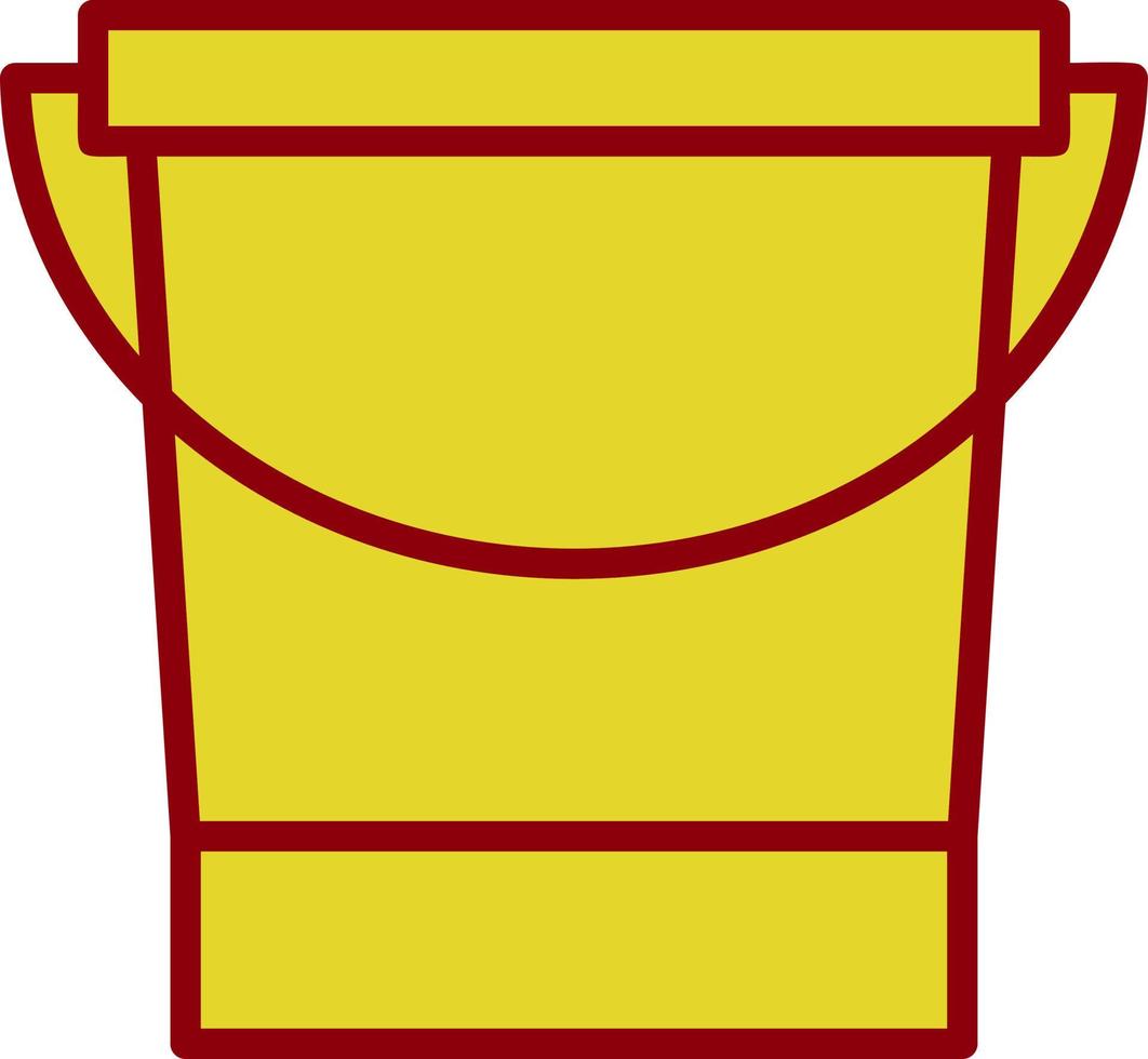 Water Bucket Vector Icon Design