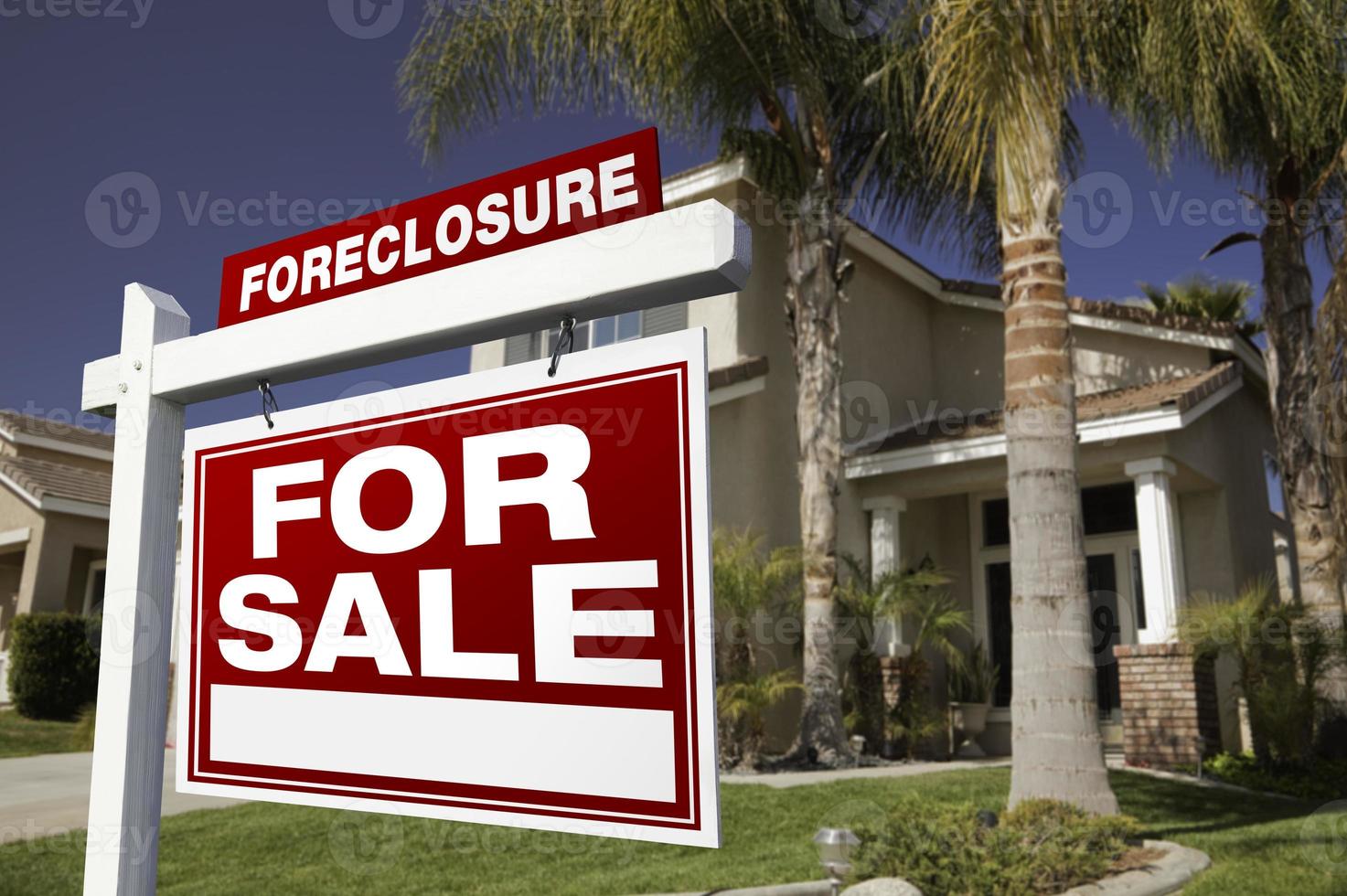 Foreclosure For Sale Real Estate Sign and House photo