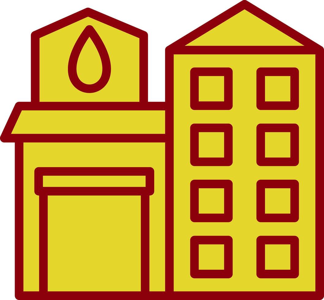 Fire Station Vector Icon Design