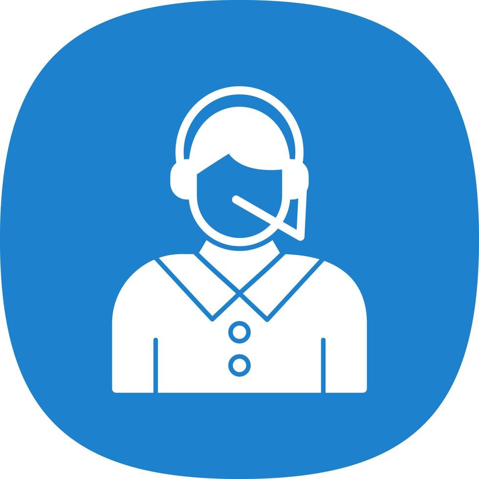 Call Center Agent Vector Icon Design
