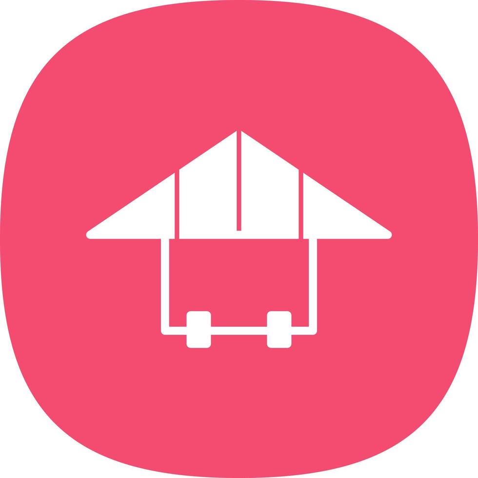 Hang Gliding Vector Icon Design