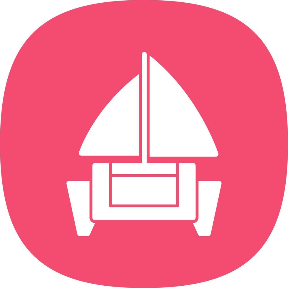 Catamaran Vector Icon Design