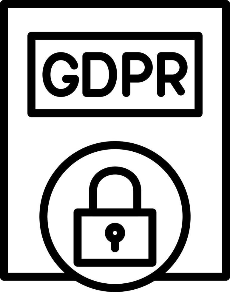 diseño de icono de vector de política gdpr