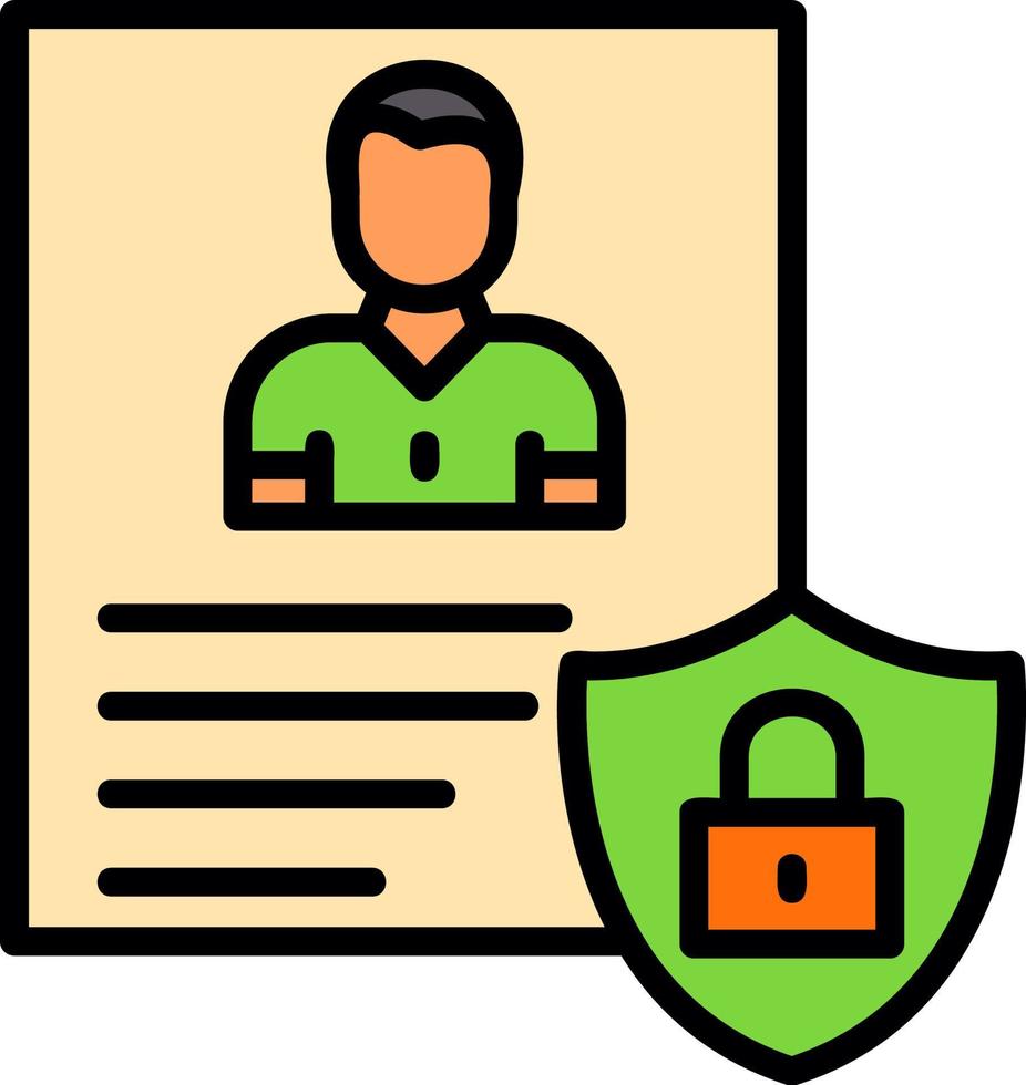 Privacy Policy Template Vector Icon Design
