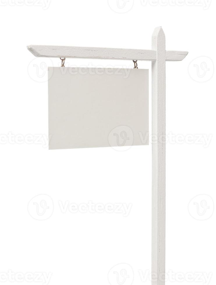 Blank Real Estate Sign with Clipping Path photo