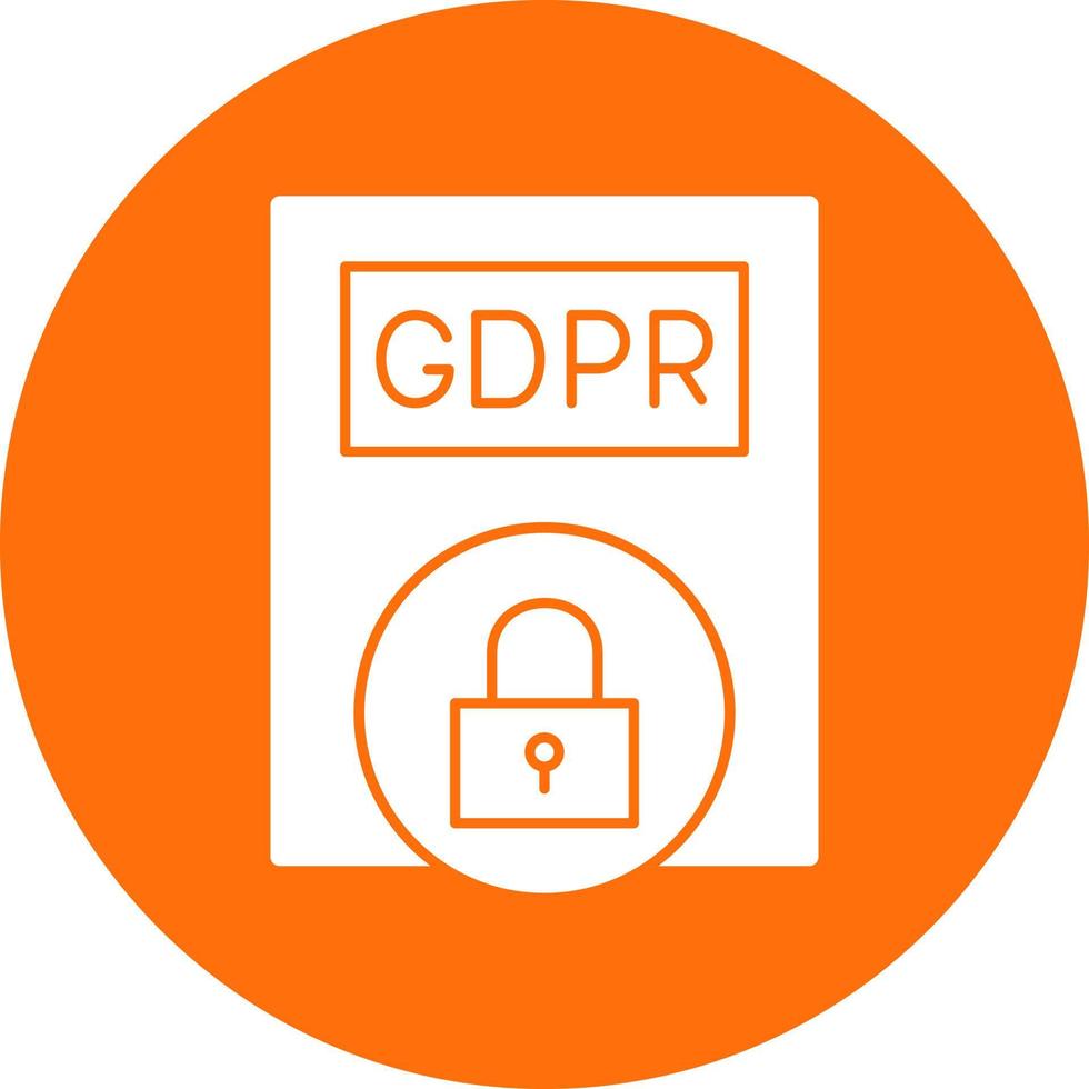 diseño de icono de vector de política gdpr